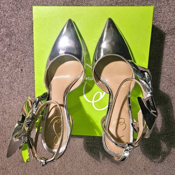 NiB Sam Edelman Halie Silver Pump, sz 8 - Picture 7 of 10